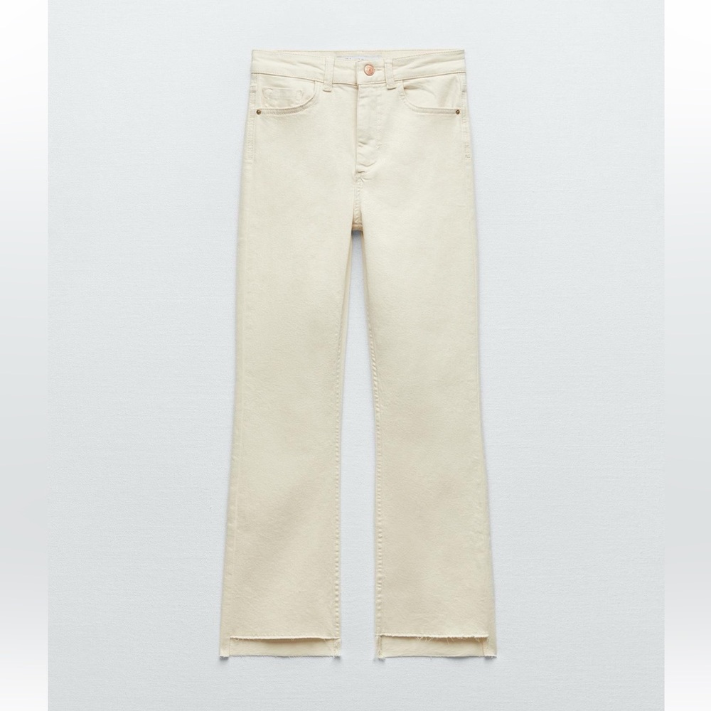 Zara Cropped High Rise Z1975 Flared Jeans
